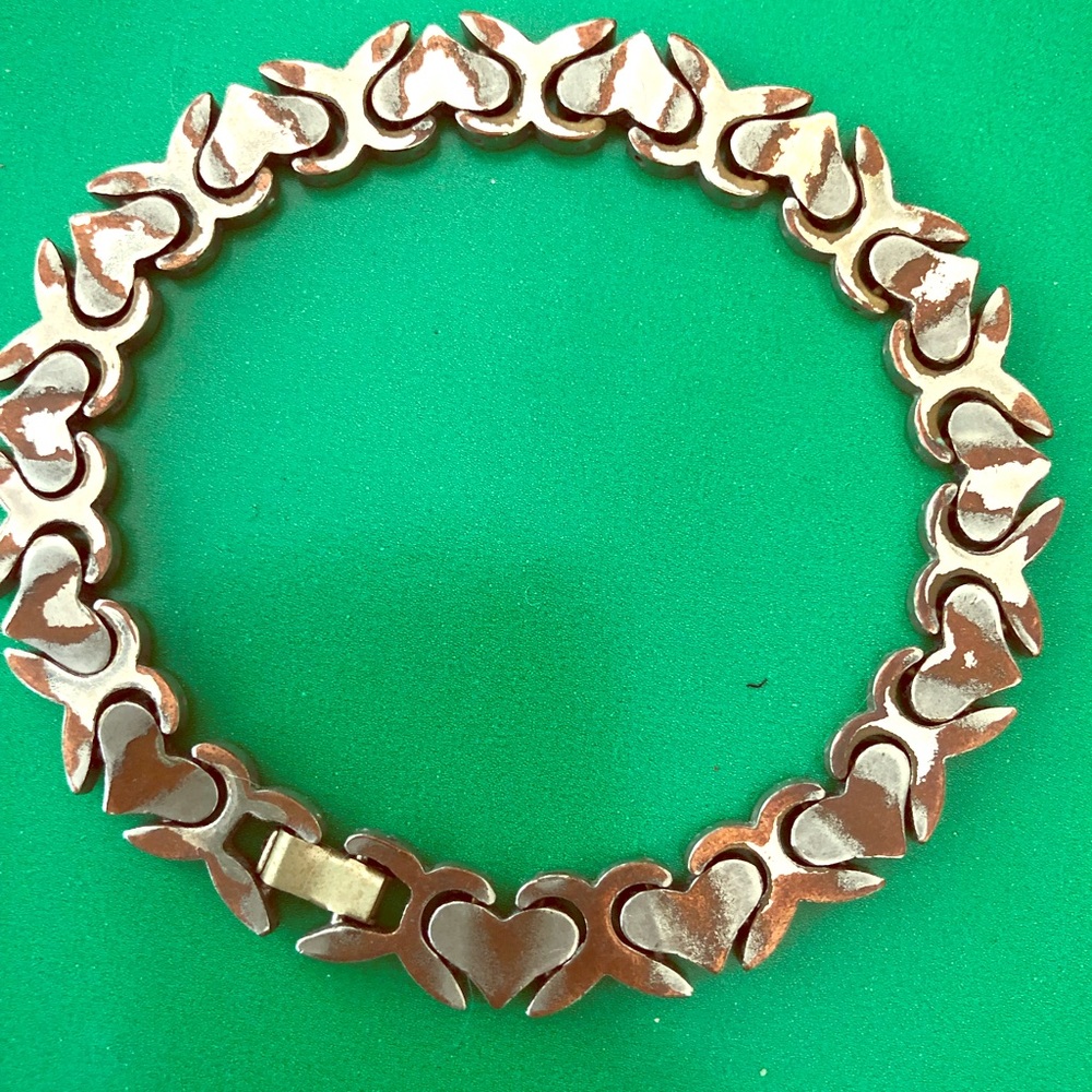Bike Chain Heart Bracelet